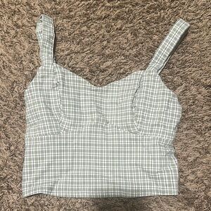 Plaid Green Women's Top